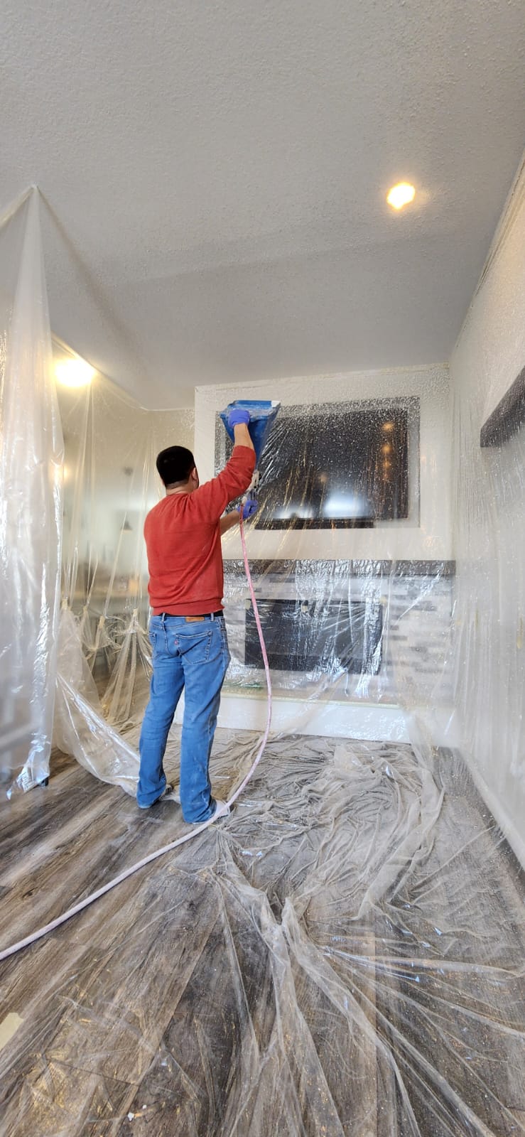 Repair and knockdown ceiling preparation in Calgary